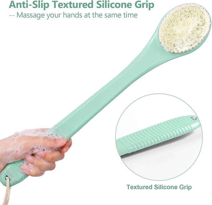 17-Inch Back Scrubber for Shower, Anti-Slip Exfoliating Body Brush for Bath - Image 2