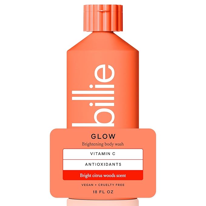 Billie Glow Brightening Womens Body Wash, 18 fl oz, Bright Citrus Woods Scent by TheAward-WinningRazor