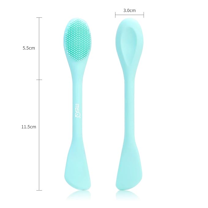 MSQ Silicone Face Mask Brush, Soft Facial Cleansing Scrubber, 2 Pack Double-End - Image 7