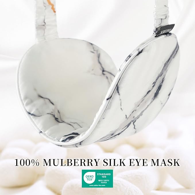 THXSILK Sleep Mask 100% 19 Momme Pure Mulberry Silk Super Smooth Cooling - Image 2