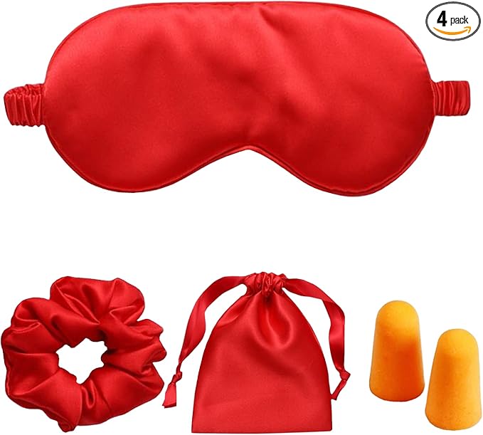 Silk Satin Sleeping Eye Mask, Soft Breathable Blackout Eyeshade Eye Cover by LCBD