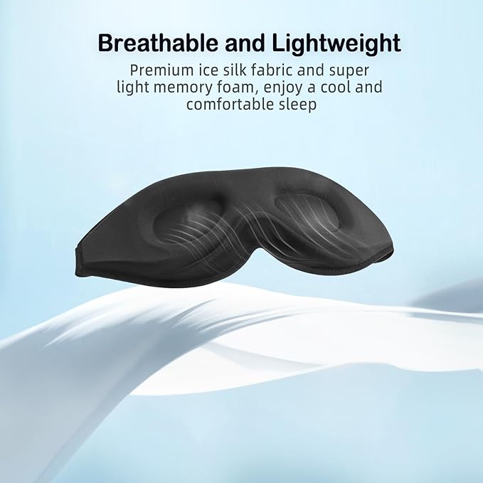 LitBear Sleep Mask for Side Sleeper Women Men, Eye Mask for Sleeping Light - Image 5