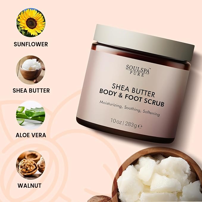 Shea Butter Body & Foot Scrub | Gentle and Nourishing Moisturizing Shea Butter - Image 2