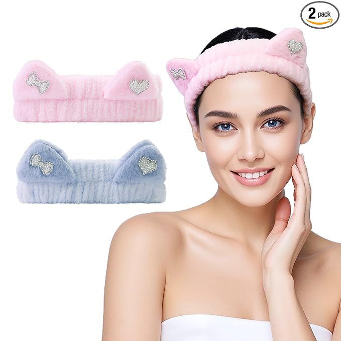 Kawaii Spa Headbands for Women Girls by FLYINGMAGE