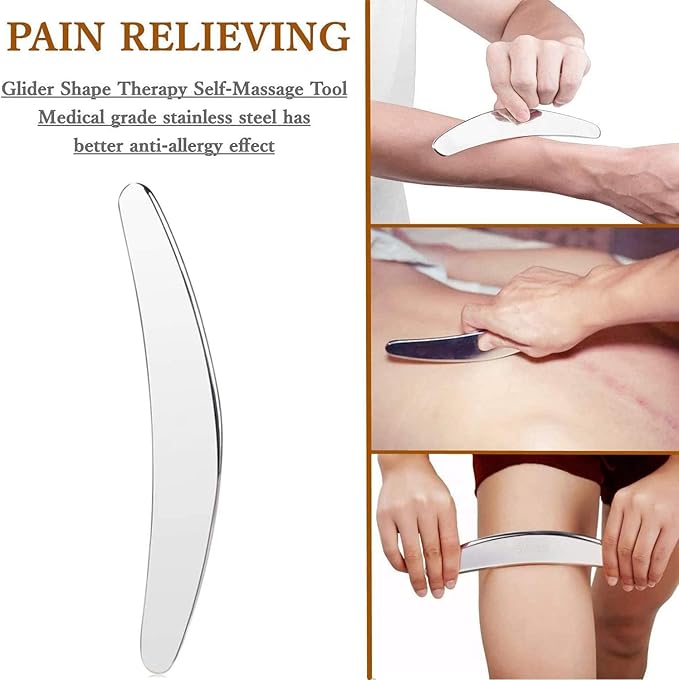 3 in 1 Muscle Scraper Stainless Steel IASTM Set, Physical Therapy Massage - Image 4