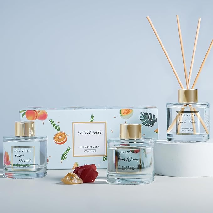 200ml Scent Diffuser with 6 Fiber Sticks, 6.76 oz Reed Diffuser Set - Image 6