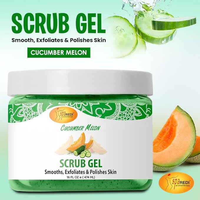 SPA REDI – Exfoliating Scrub Pumice Gel, Cucumber Melon, 16 oz - Image 2