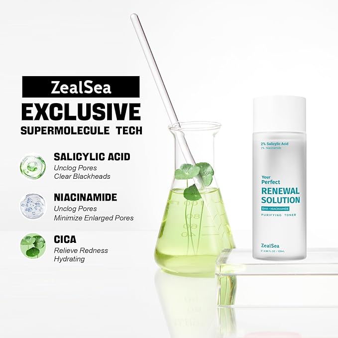 ZealSea Salicylic Acid Toner, BHA Liquid Exfoliant, Pore Minimizer - Image 5