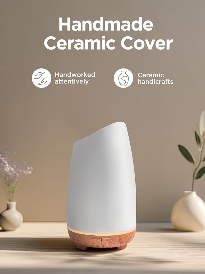 InnoGear 150ml Ceramic Oil Diffuser, Handcrafted Stone Essential Oil Diffuser - Image 7