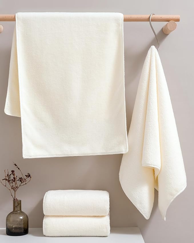 sakano Microfiber Bath Towel Set Ultra Soft Absorbent Speedy Drying Fade - Image 2