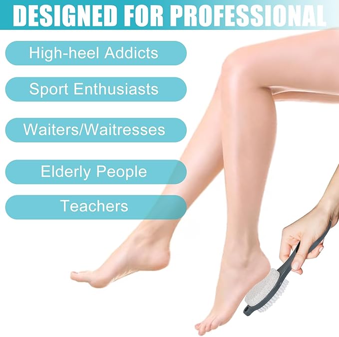 Foot File Callus Remover-2 Pcs 4 in 1 Foot Scrubber Dead Skin Remover - Image 4