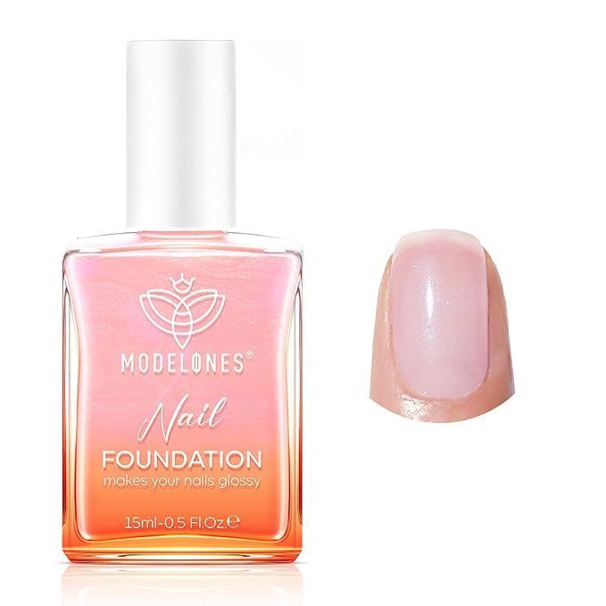 modelones Nail Strengthener, Sparkle Pink Nail Polish Nail Repair by MODELONES