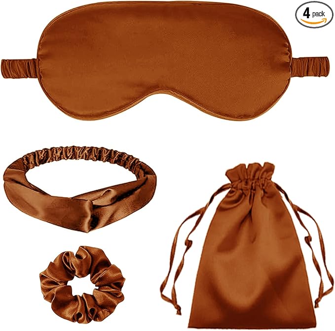 4Pcs Silk Sleep Masks Satin Eye Mask Silky Eyes Cover Blindfold Eyeshade by WJingYiJia