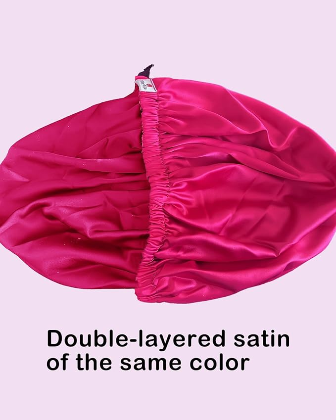 3Pcs Hair Bonnets For Sleeping Satin Bonnet For Women Silk Bonnets Womens Curly - Image 5