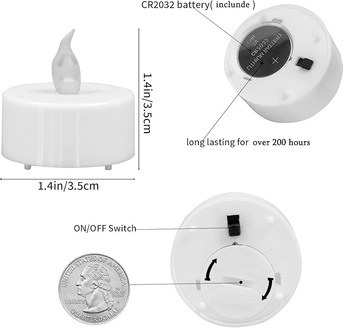 200Pack Battery Tea Lights Candles - Image 4