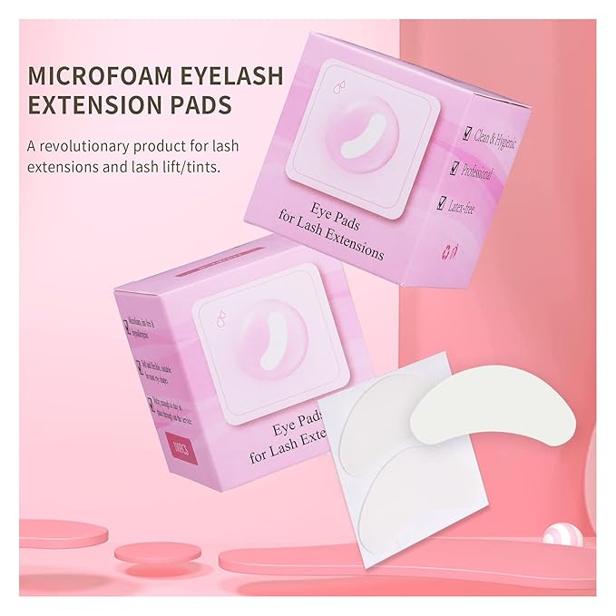 100 PCS Foam Eye Pads for Lash Extensions, 2.76" Under Eye Pads for Eyelash - Image 7