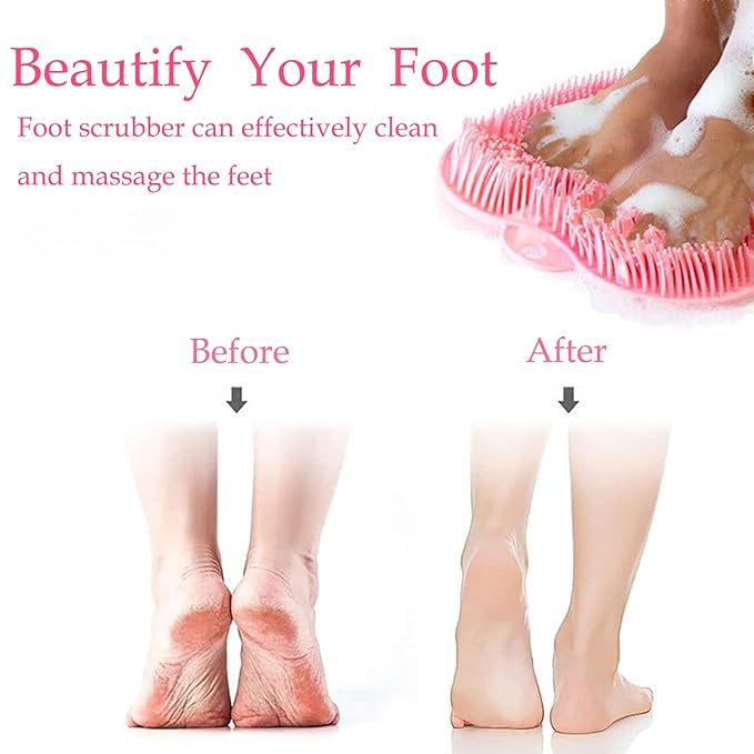 Shower Foot and Back Scrubber Mat, Wall Mounted Shower Foot Scrubber - Image 5