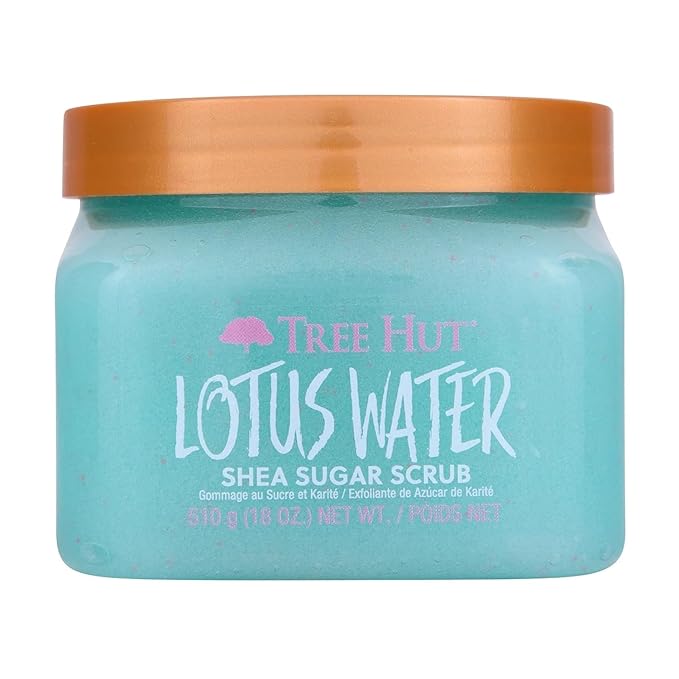 Tree Hut Lotus Water Shea Sugar Scrub, Exfoliating, Hydrating & Moisturizing by TreeHut