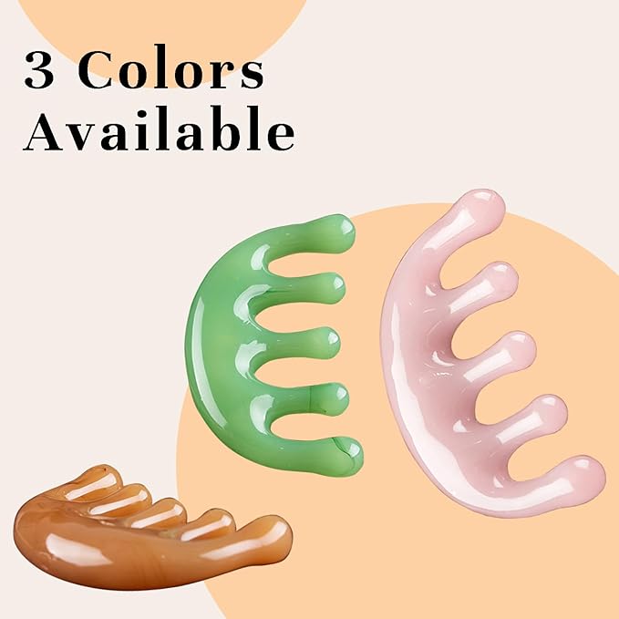GSHOW Head Massage Comb Scalp Massager Resin Gua Sha Meridian Massage Tool - Image 6