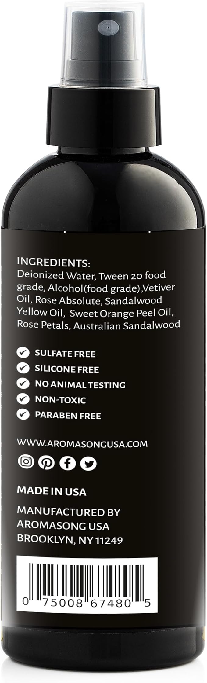 Aromasong Rose Pillow Spray for Sleeping - Image 7