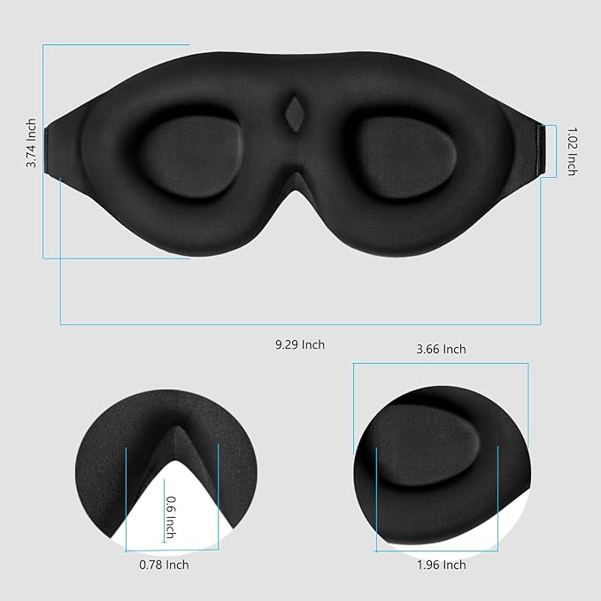 ALASKA BEAR Sleep Mask Memory Foam Contoured Eye Cups - Image 8