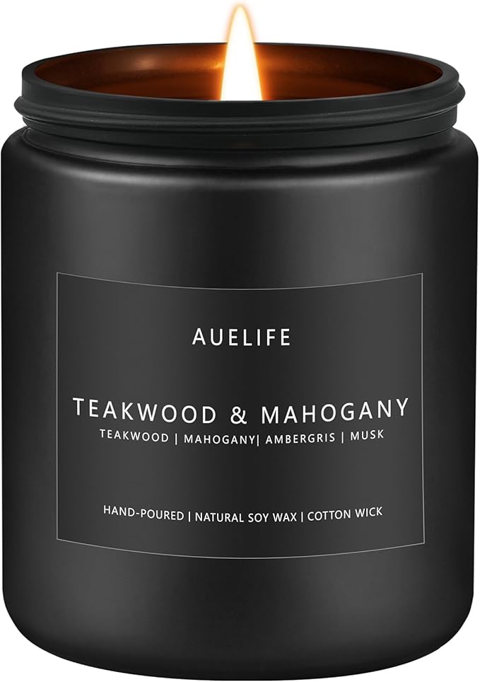 Teakwood & Mahogany Candle | Masculine Candles by Auelife