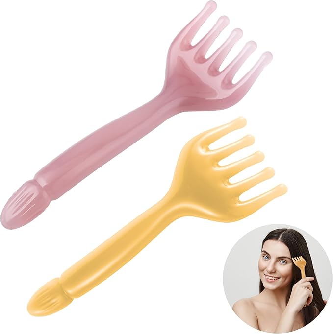 WY LIGHTING LEVEL 2Pcs Head Massager Manual Hair Scalp Massager Gua Sha Five - Image 8