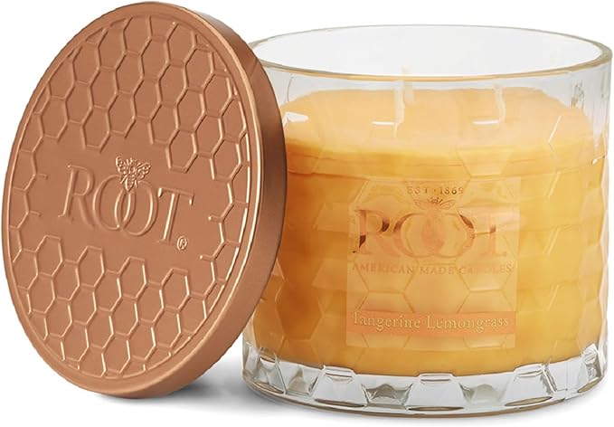 Root Candles Scented Candles Honeycomb Beeswax Blend Premium Handcrafted Candle by RootCandles