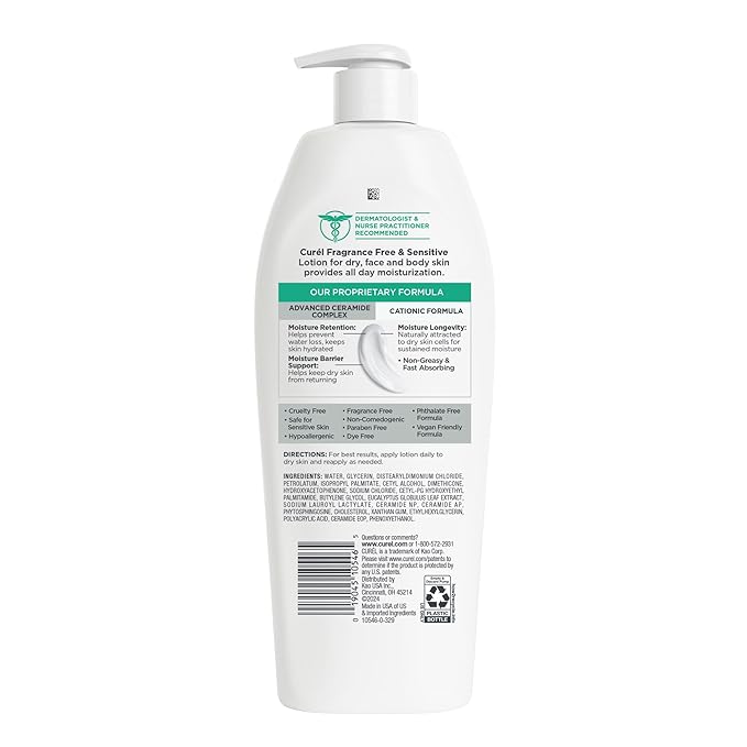 Curel Fragrance Free Comforting Body Lotion, Body and Hand Moisturizer - Image 9