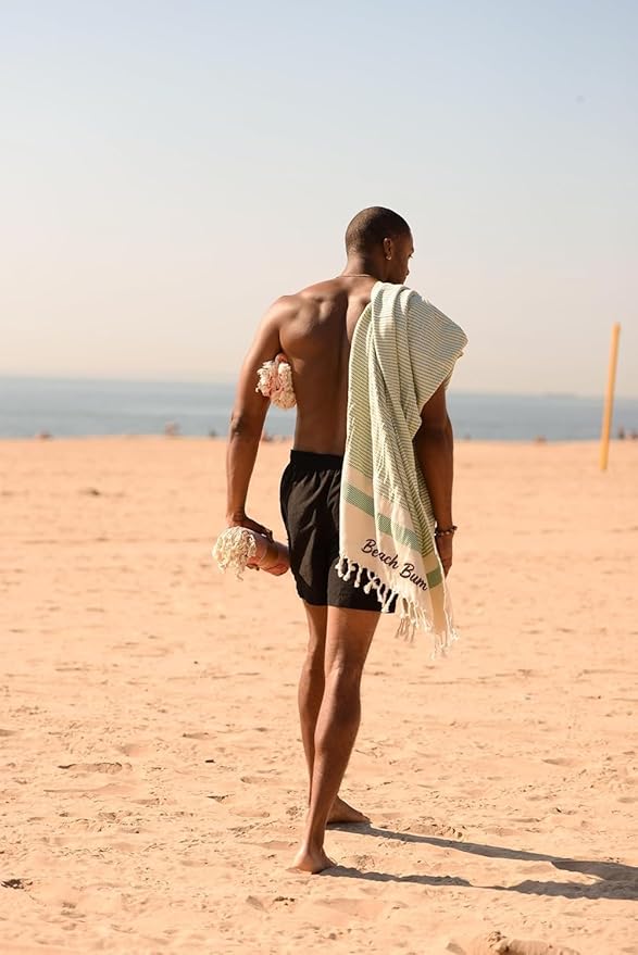 Personalized Embroidered Beach Towel | Throw Blanket, Easy Carry, Sand Free - Image 4