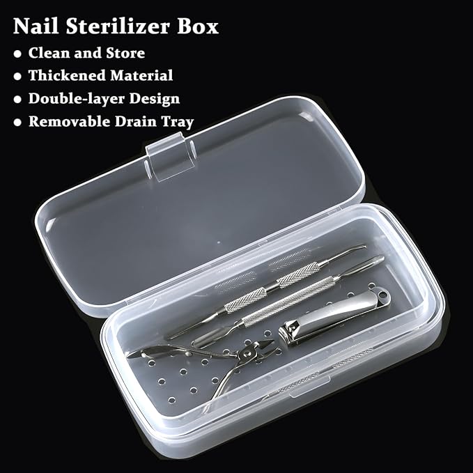 Nail Tool Sterilizer Box Plastic Sterilization Tray - Image 2