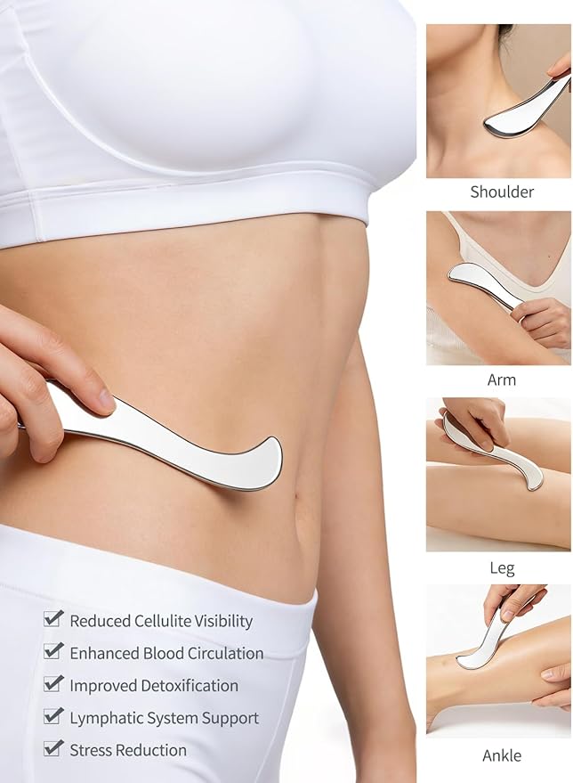 3-in-1 Stainless Steel Gua Sha Massage Tool Set, Muscle Scraper & IASTM Tools - Image 5