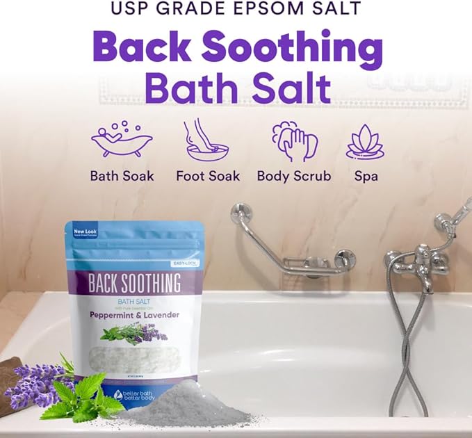 Back Soothing Bath Salt 32 Ounces Epsom Salt - Image 4