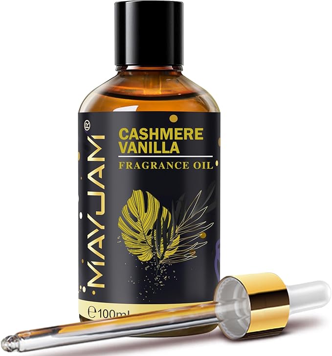 Cashmere Vanilla Fragrance Oil Essential Oil, MAYJAM 3.38FL.OZ Cashmere Vanilla by MAYJAM