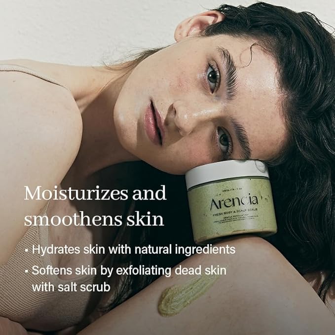 Arencia Fresh Cloud Sea Salt Body & Scalp Scrub- Gentle Exfoliation - Image 3