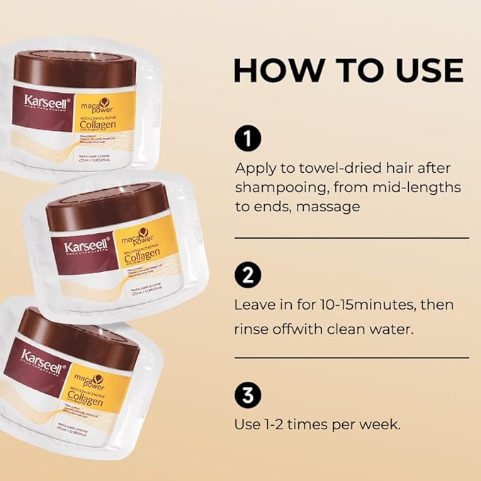 Karseell Collagen Hair Treatment Deep Repair Conditioning Argan Oil Collagen - Image 8