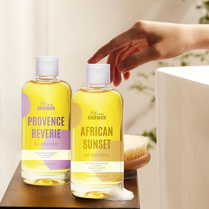 Bath Oil Body Oil Oil with Sweet Almond, Jojoba Oil, Sweet Almond & Lavender & - Image 6