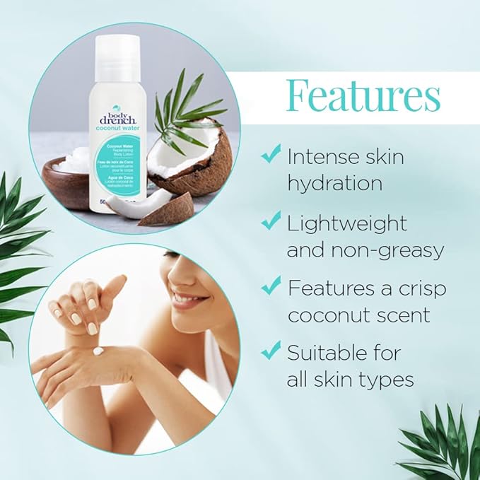 Body Drench Coconut Water Replenishing Lotion, 2 Fluid Ounce - Image 4