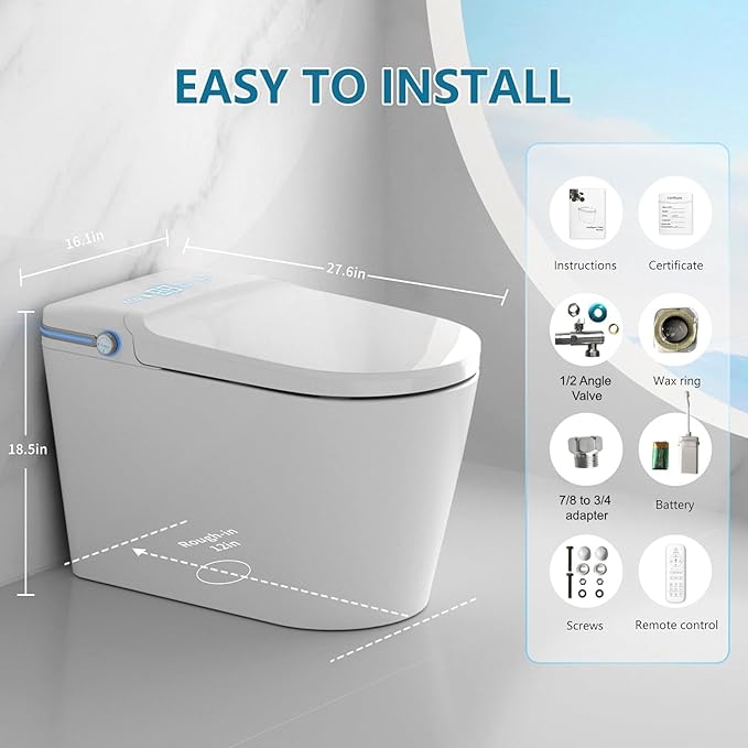 TDH Smart Toilet, One Piece Bidet Toilet - Image 6