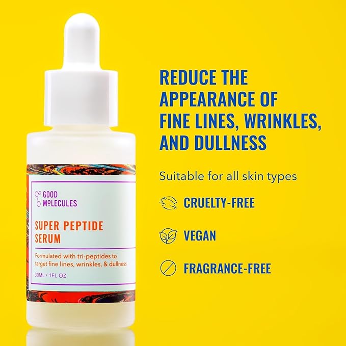 Good Molecules Super Peptide Serum Pack 3 – 1 fl oz / 30 ml Each | Lightweight - Image 2