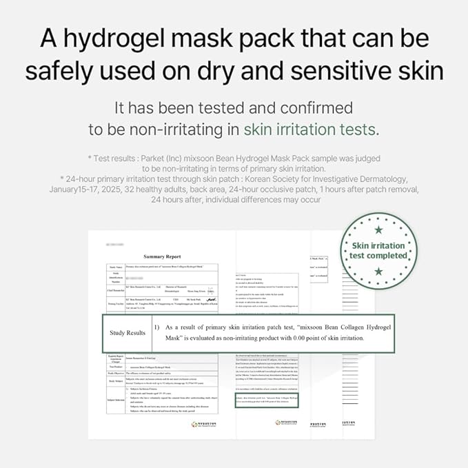 mixsoon Bean Collagen Hydrogel Mask Hydration All-In-One Firming, Soothing Gel - Image 8