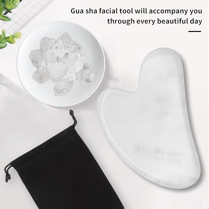 Gua Sha Facial Tools, Natural Quartz Guasha Tool - Image 6