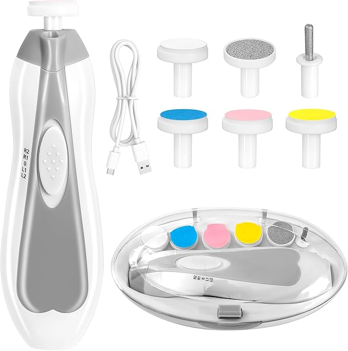 Qunlions life Baby Nail Trimmer Electric, 6 in 1 Rechargeable Baby Nail by Qunlionslife