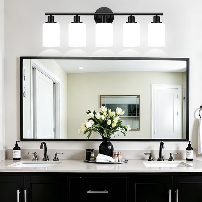 5-Light Bathroom Light Fixtures, Bathroom Wall Lamp, - Image 5