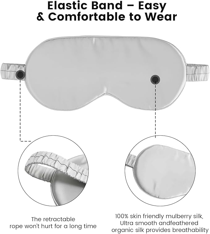 Formé & Found Formé & Found Luxury Silk Sleep Mask, 100% 6A Mulberry Silk Eye - Image 2