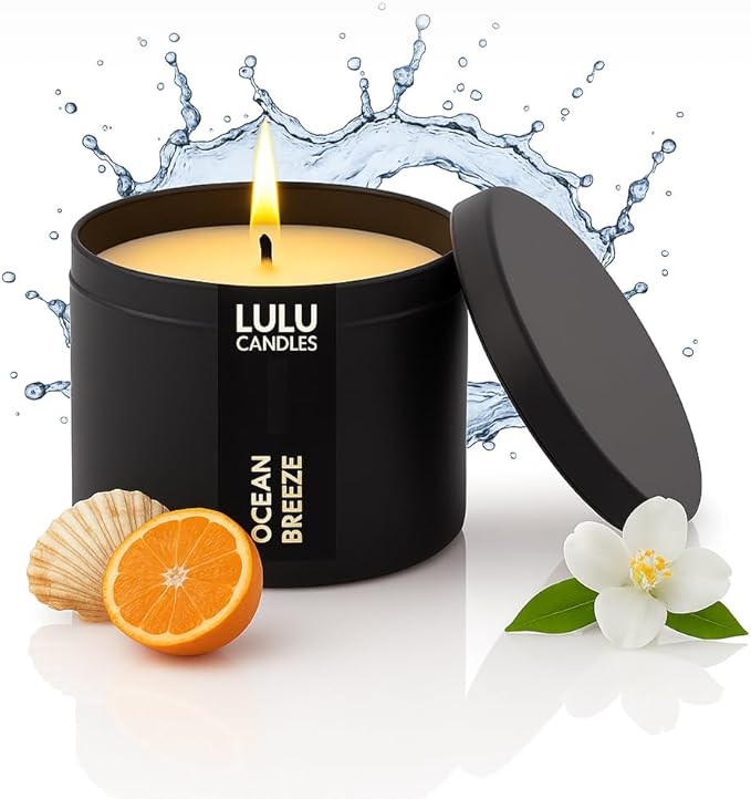 Lulu Candles | Ocean Breeze Scented Candle | Smells Fresh & Oceany | Luxury by LULUCANDLES