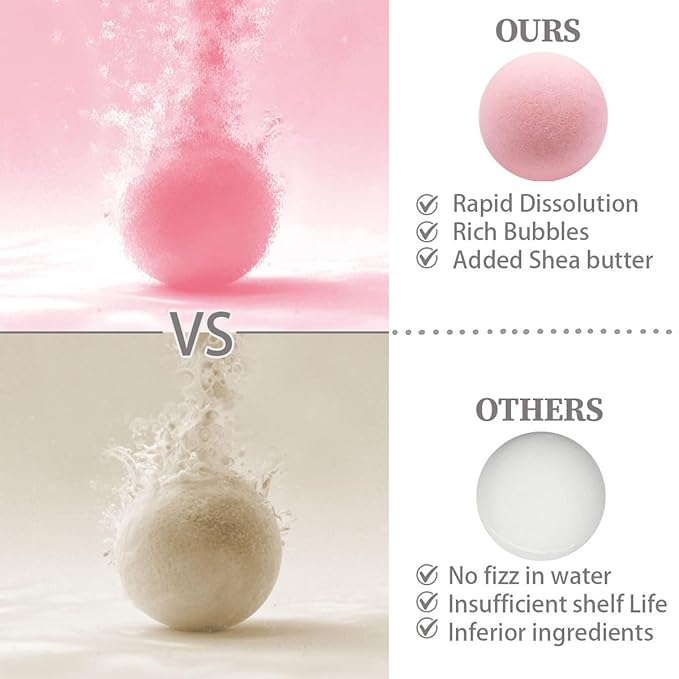 GETT Rose Bath Bombs 4 Pack Individually Wrapped – Bath Bombs - Image 4