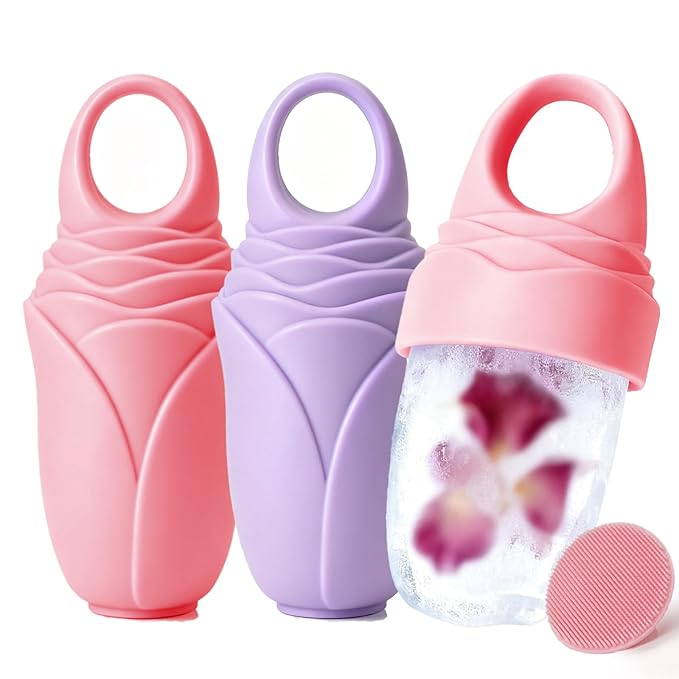 3 Pcs Facial Ice Roller Silicone Mold Reusable by Mabnuby