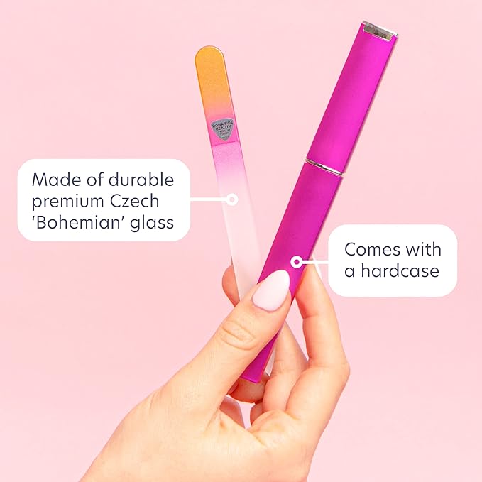 Bona Fide Beauty Glass Files for Nails, Professional Manicure Glass Fingernail - Image 2