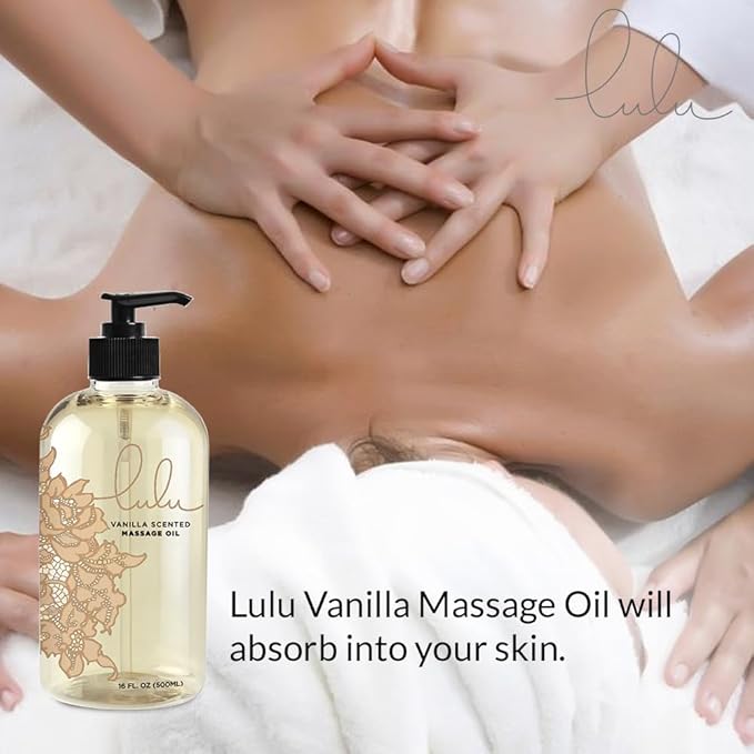 Lulu Vanilla Massage Oil with Fractionated Coconut & Cocoa Butter, Deeply - Image 2